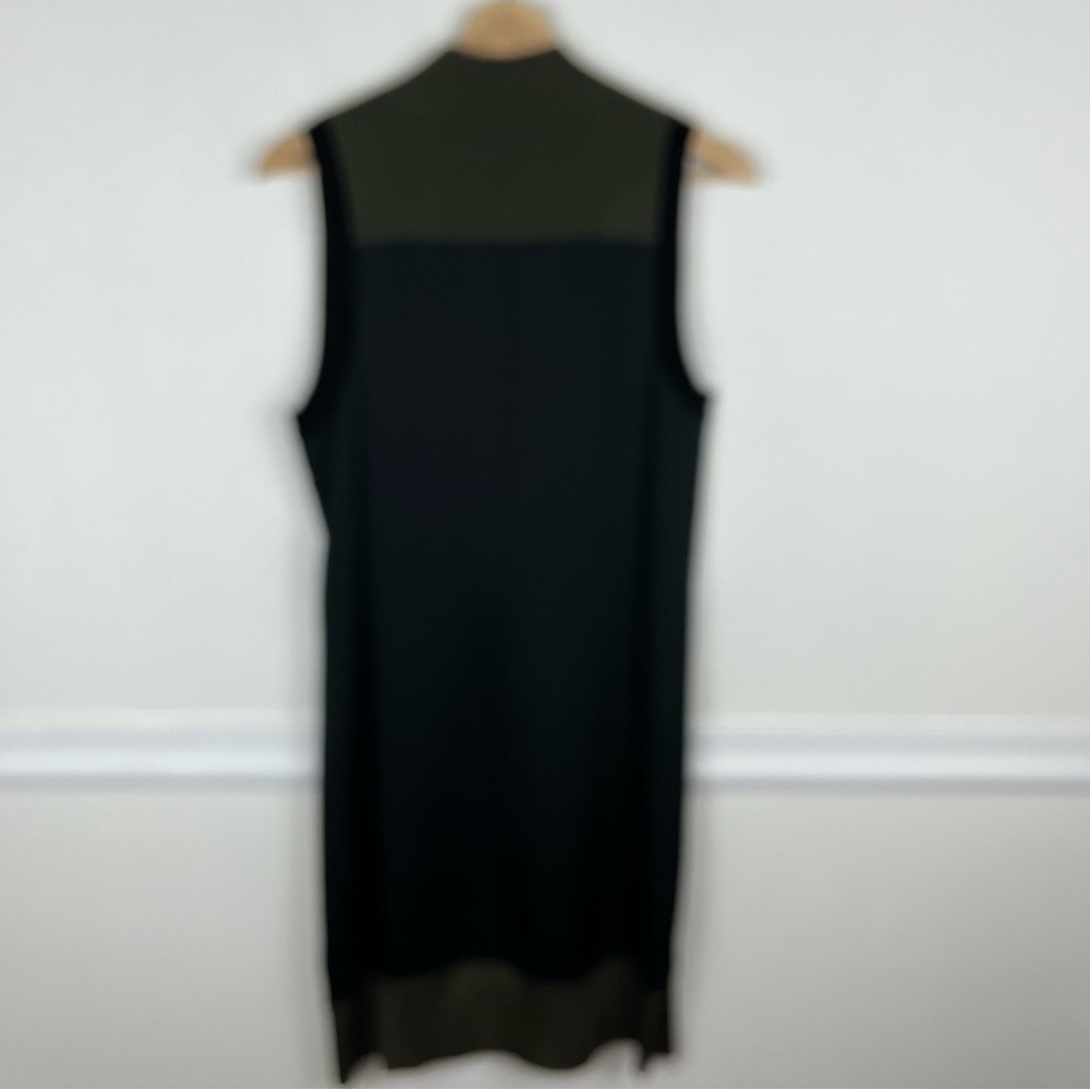 Rag And Bone Black Green Satin Colorblock Mock Ne… - image 3